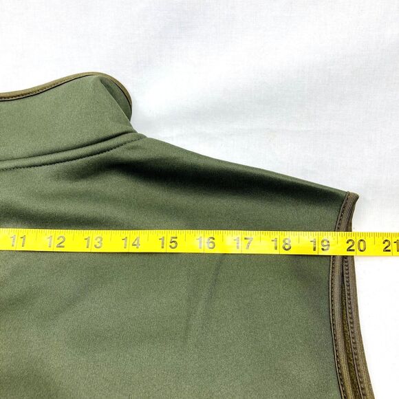 Ducks Unlimited Logo Vest Sleeveless Fleece Lined Green L Mens Zip Pockets Cabin - Picture 9 of 13